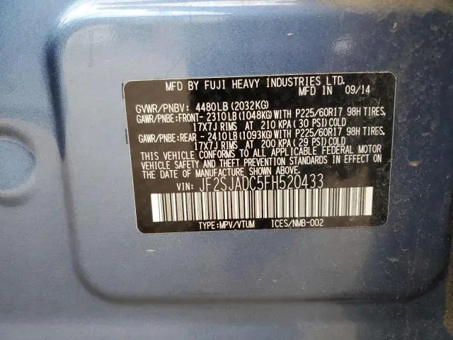 2015 SUBARU FORESTER 2.5I PREMIUM  