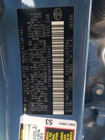 2023 TOYOTA CAMRY XSE  