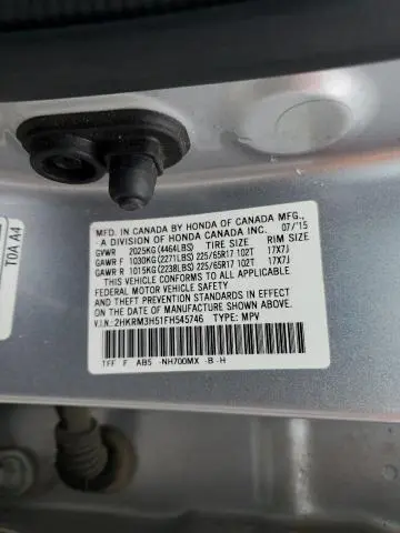 2015 HONDA CR-V EX  