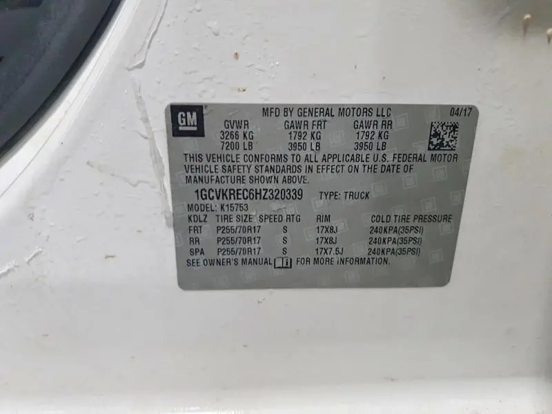 2017 CHEVROLET SILVERADO K1500 LT  