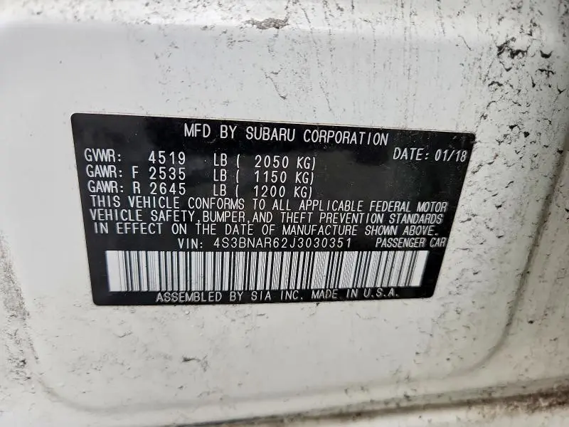 2018 SUBARU LEGACY SPORT  