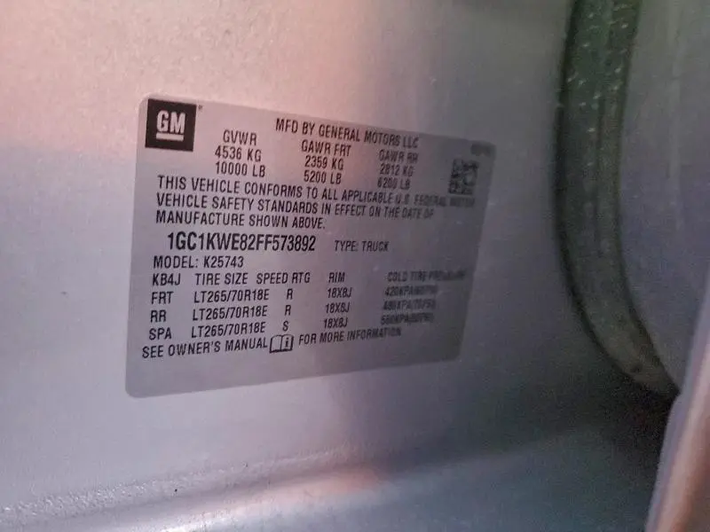 2015 CHEVROLET SILVERADO K2500 HEAVY DUTY LTZ  