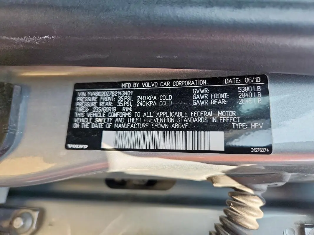 2011 VOLVO XC60 T6  