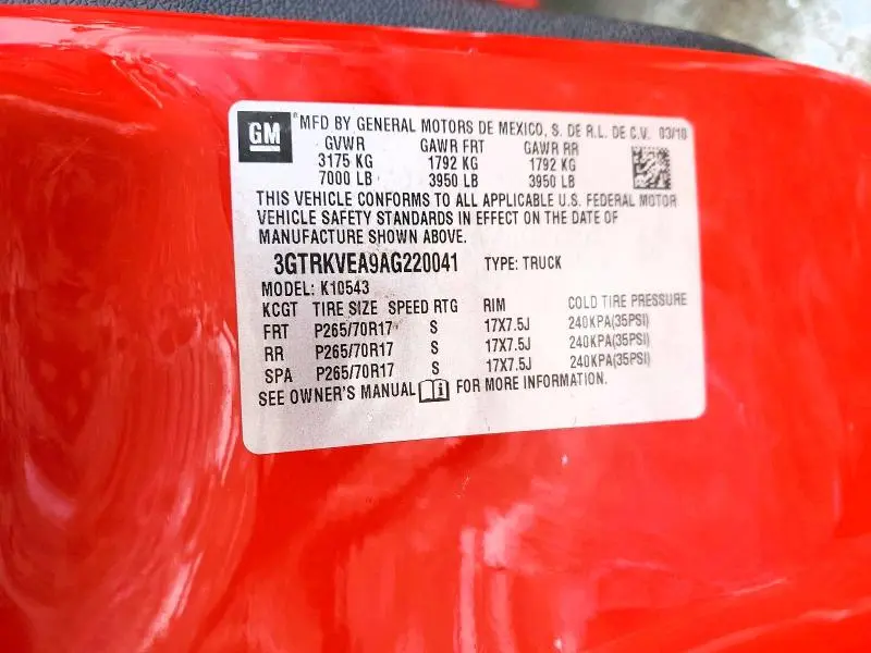 2010 GMC SIERRA K1500 SLE  