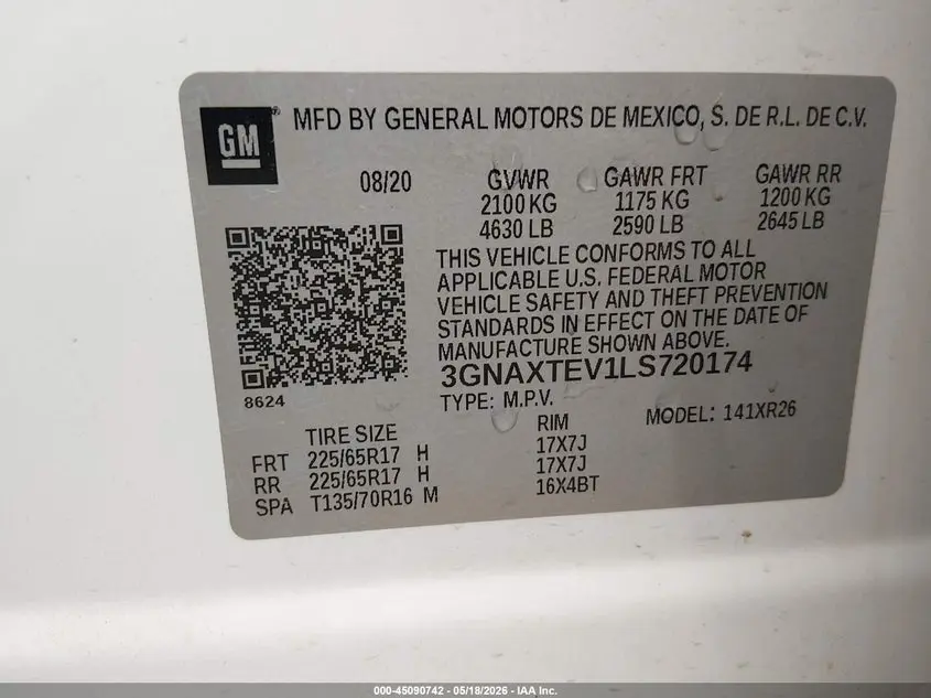 2020 CHEVROLET EQUINOX AWD 2FL