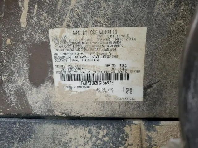 2015 FORD TAURUS SEL