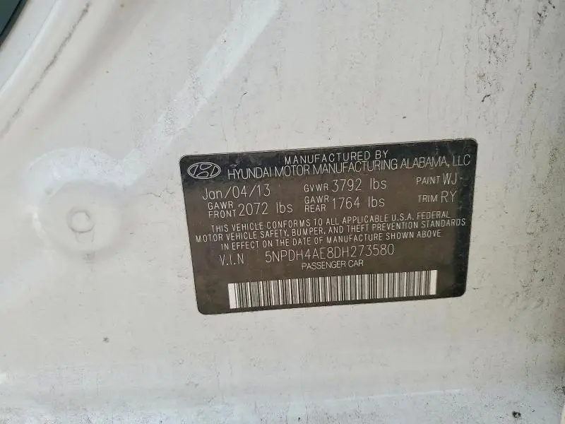 2013 HYUNDAI ELANTRA LIMITED  
