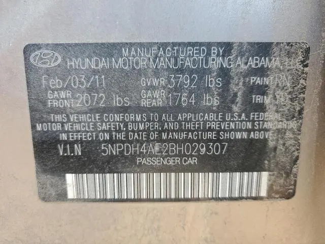 2011 HYUNDAI ELANTRA GLS  