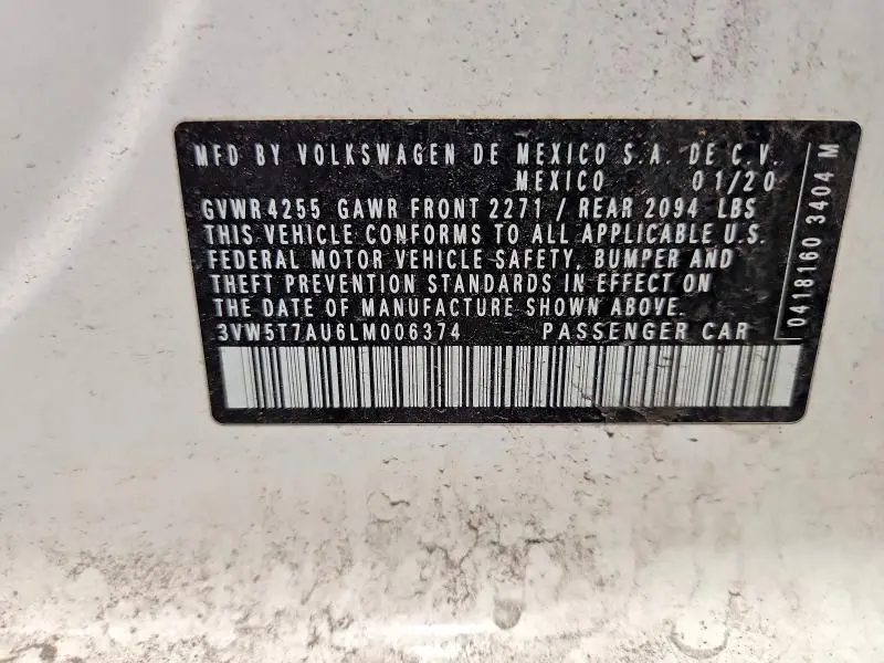 2020 VOLKSWAGEN GTI S  