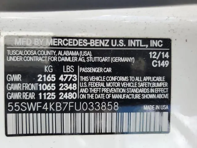 2015 MERCEDES-BENZ C 300 4MATIC  