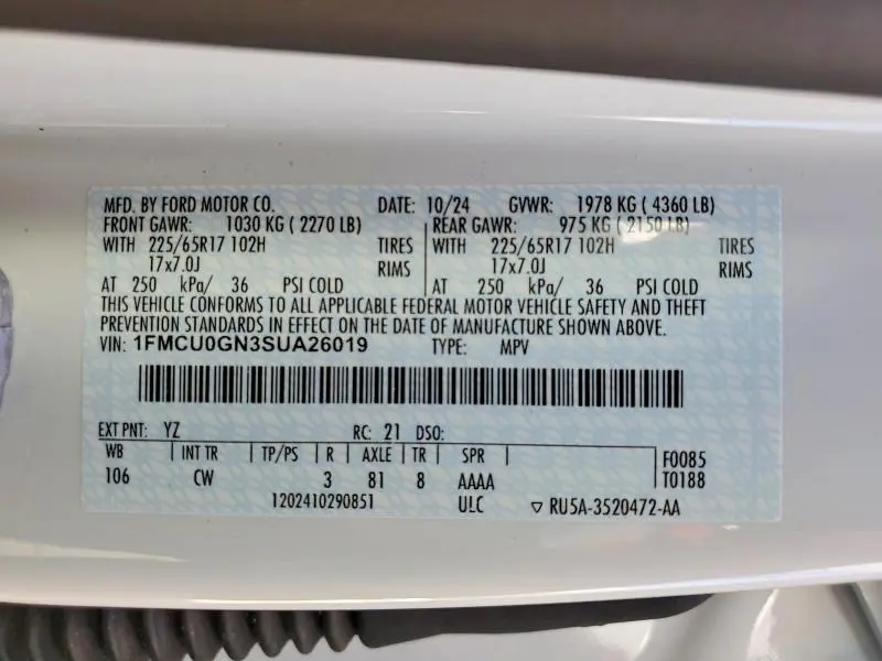 2025 FORD ESCAPE ACTIVE  