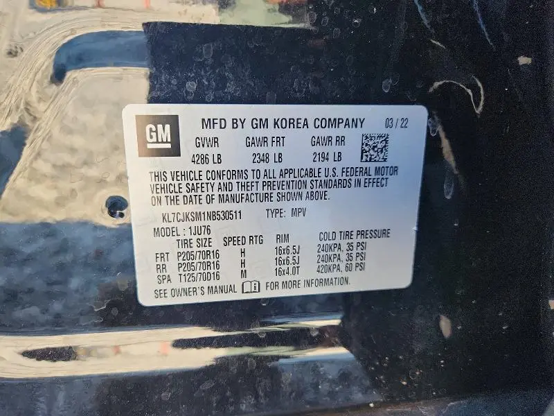 2022 CHEVROLET TRAX LS  