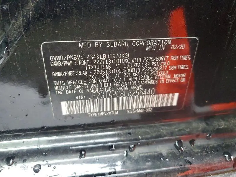 2020 SUBARU CROSSTREK PREMIUM  