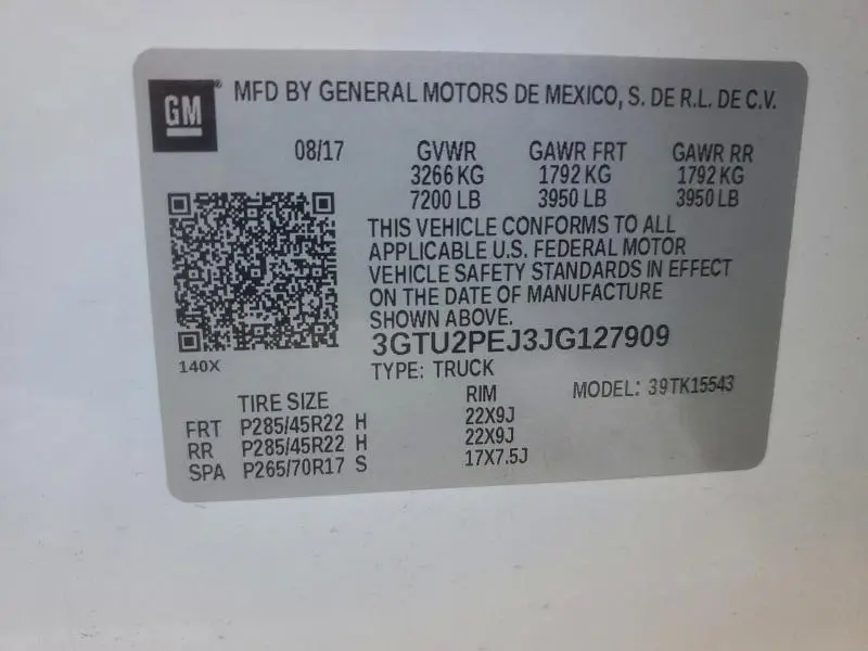 2018 GMC SIERRA K1500 DENALI  