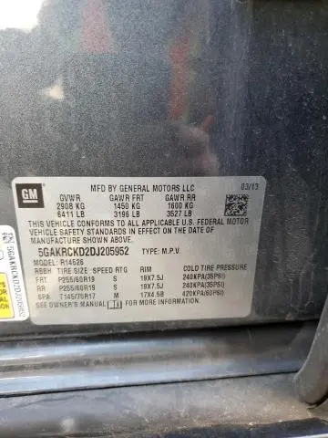 2013 BUICK ENCLAVE