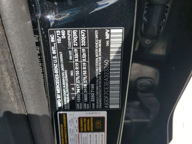 2014 MERCEDES-BENZ GL 450 4MATIC  