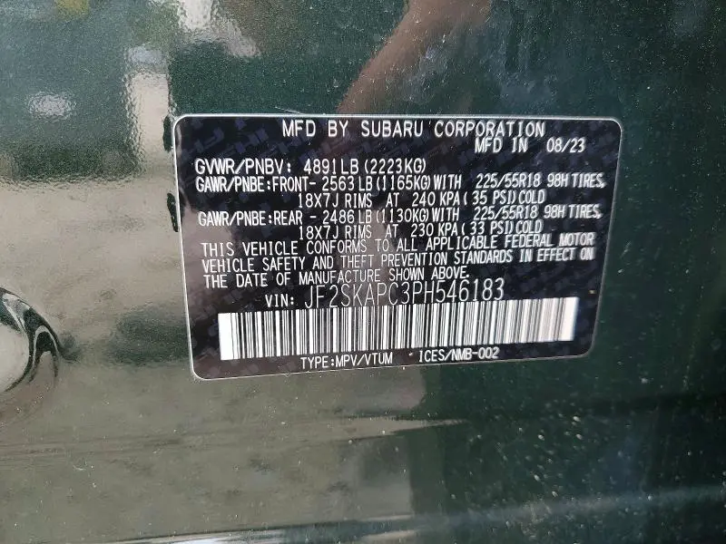 2023 SUBARU FORESTER LIMITED  