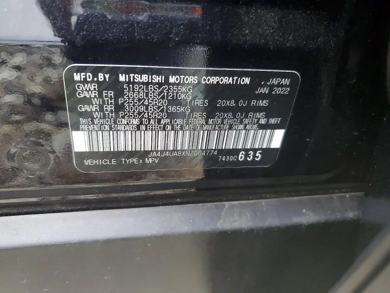 2022 MITSUBISHI OUTLANDER SE  