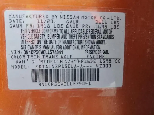 2020 NISSAN KICKS SV  