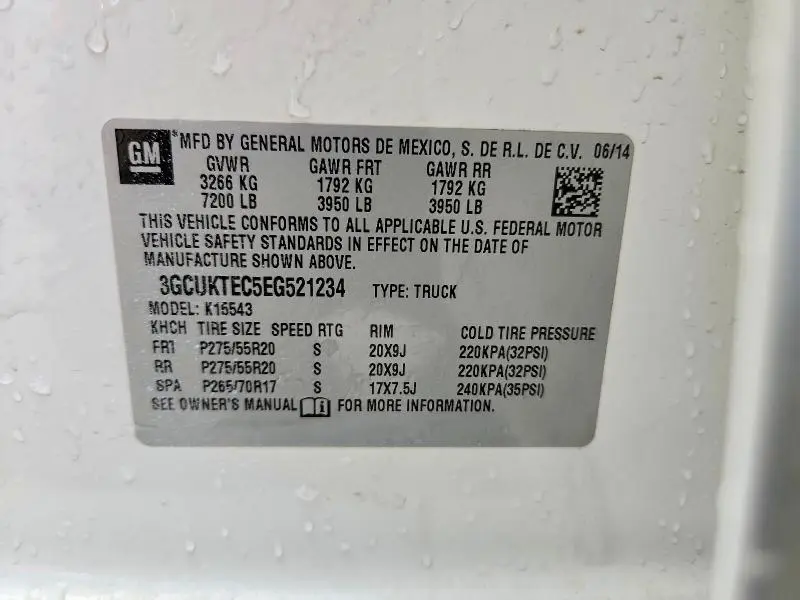 2014 CHEVROLET SILVERADO K1500 HIGH COUNTRY  