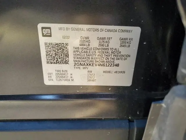 2022 CHEVROLET EQUINOX LT  