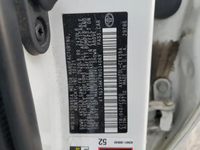 2022 TOYOTA CAMRY NIGHT SHADE  