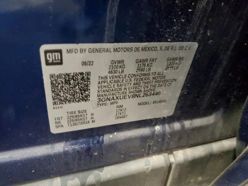 2022 CHEVROLET EQUINOX LT  