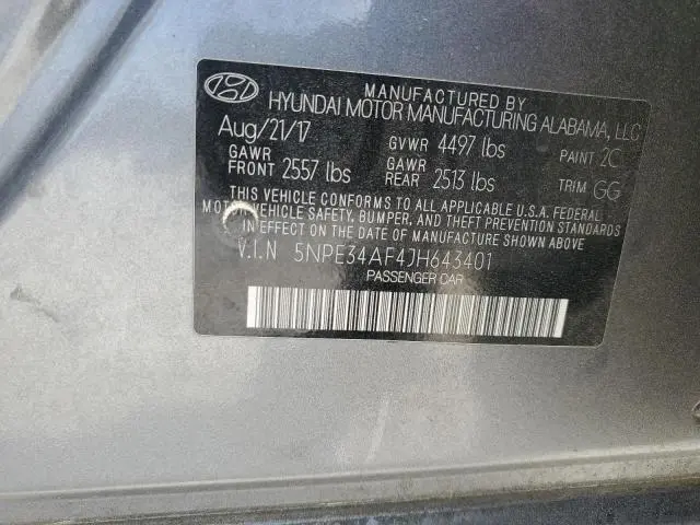 2018 HYUNDAI SONATA SPORT  