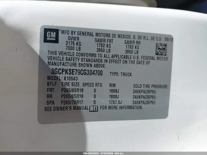 2012 CHEVROLET SILVERADO 1500 LT