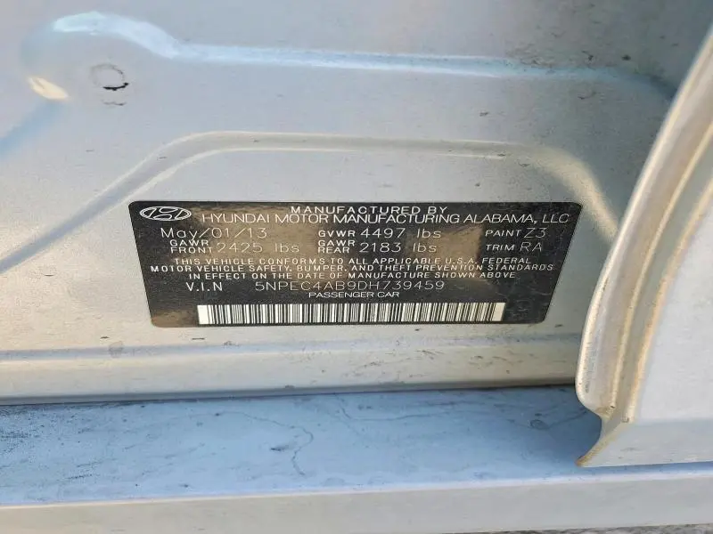 2013 HYUNDAI SONATA SE  