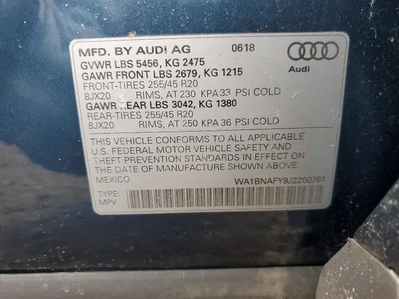 2018 AUDI Q5 PREMIUM PLUS  