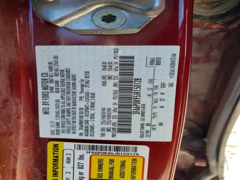 2018 FORD FUSION TITANIUM  