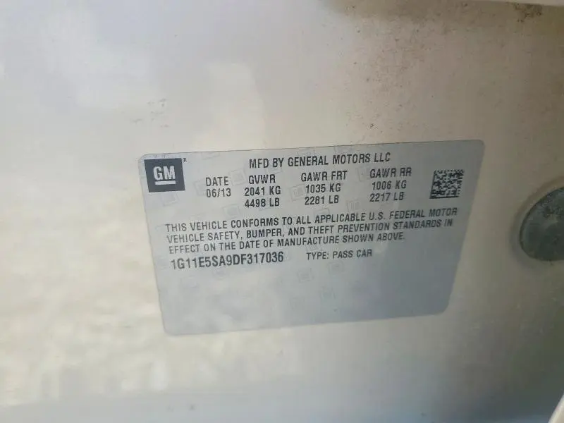 2013 CHEVROLET MALIBU 2LT  