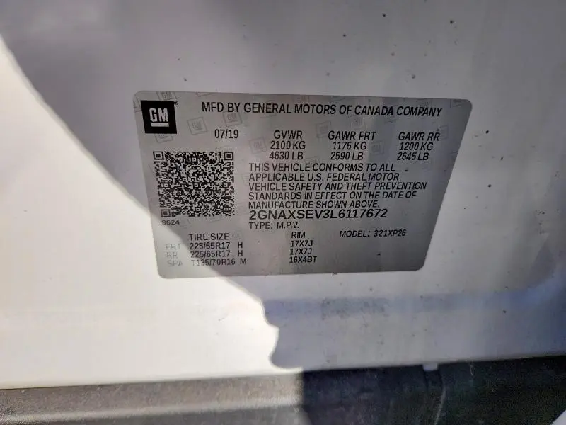 2020 CHEVROLET EQUINOX LS  