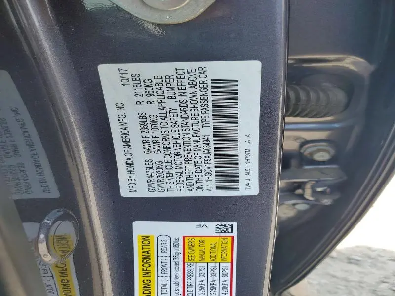 2018 HONDA ACCORD TOURING  