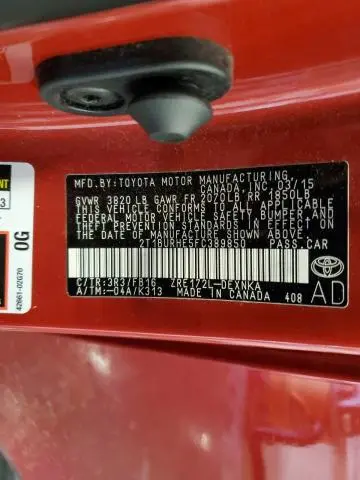 2015 TOYOTA COROLLA L  