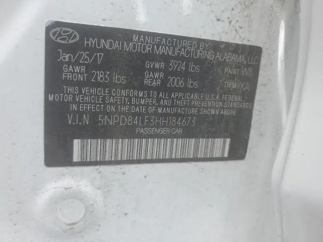 2017 HYUNDAI ELANTRA SE  