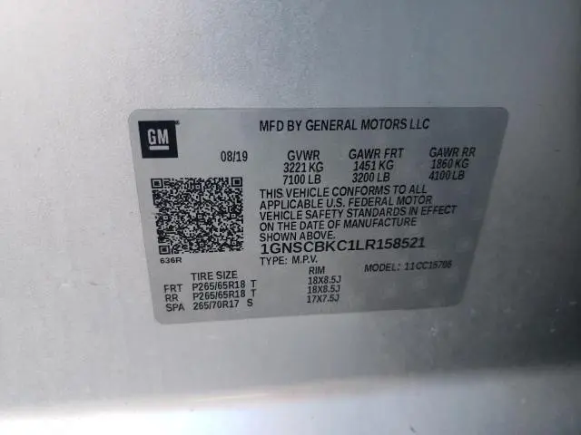2020 CHEVROLET TAHOE C1500 LT