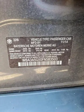 2015 BMW 328 I  
