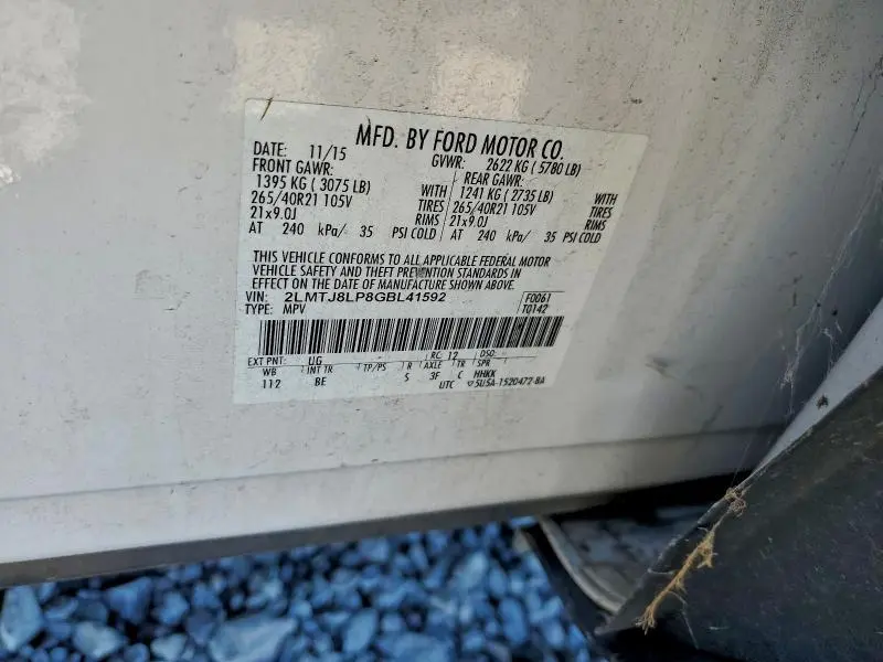 2016 LINCOLN MKX RESERVE  