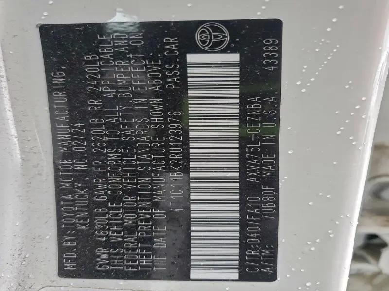 2024 TOYOTA CAMRY LE  