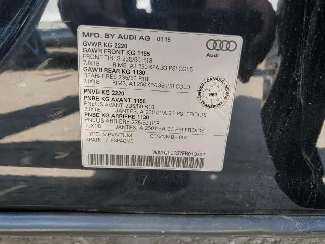 2015 AUDI Q3 PRESTIGE  