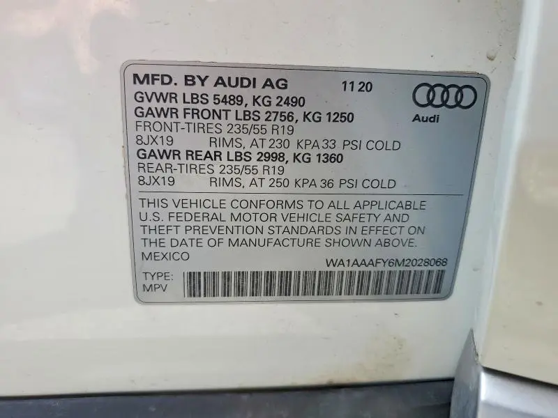 2021 AUDI Q5 PREMIUM  