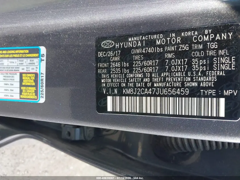 2018 HYUNDAI TUCSON SE