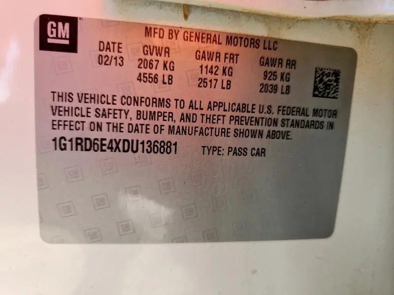 2013 CHEVROLET VOLT   