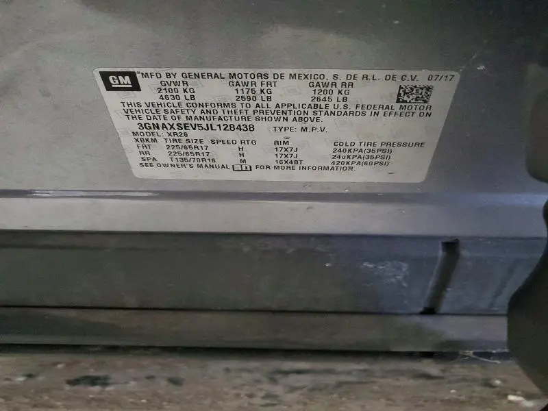 2018 CHEVROLET EQUINOX LT  