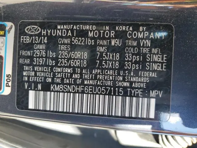 2014 HYUNDAI SANTA FE GLS  