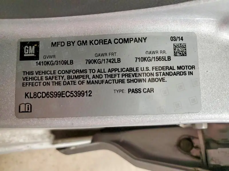 2014 CHEVROLET SPARK 1LT  