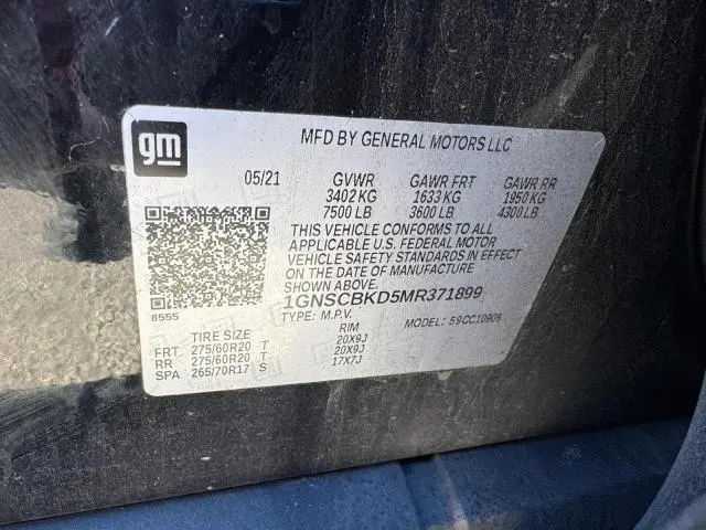 2021 CHEVROLET SUBURBAN C1500 LS  