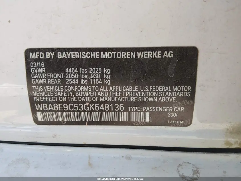 2016 BMW 328I  